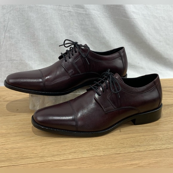 Johnston & Murphy Danridge Plain Toe Derby Burgundy Shoes Men’s 10.5M - Picture 1 of 8